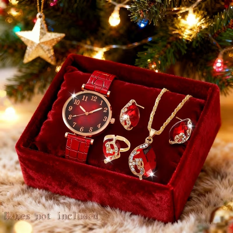 5pcs Women's Fashion Minimalist Elegant Versatile Watch Set,