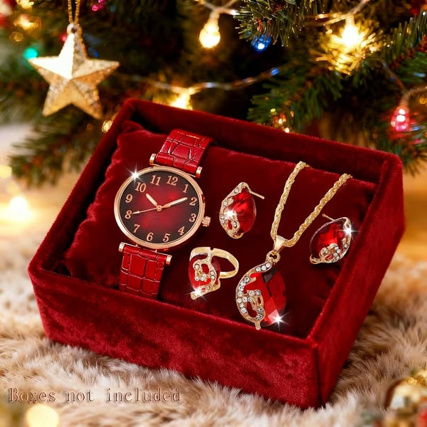 5pcs Women's Fashion Minimalist Elegant Versatile Watch Set,